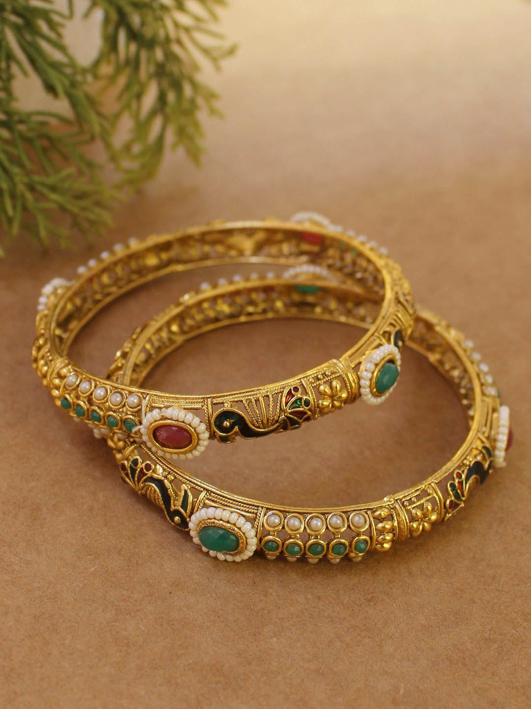 Peacock hot sale design bangles