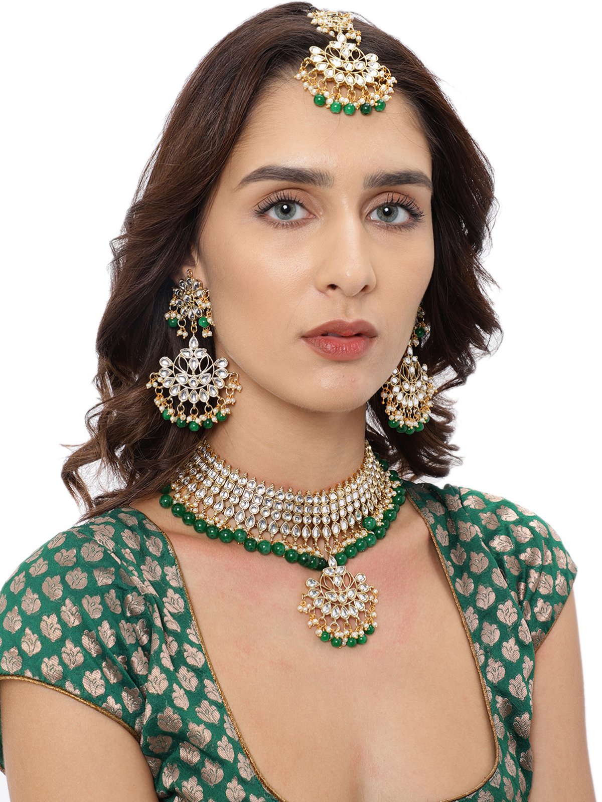 Zaveri pearls online gold tone kundan