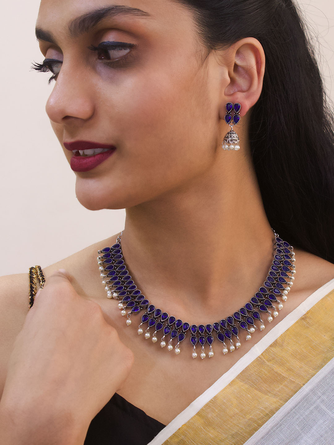 Blue stone deals artificial jewellery