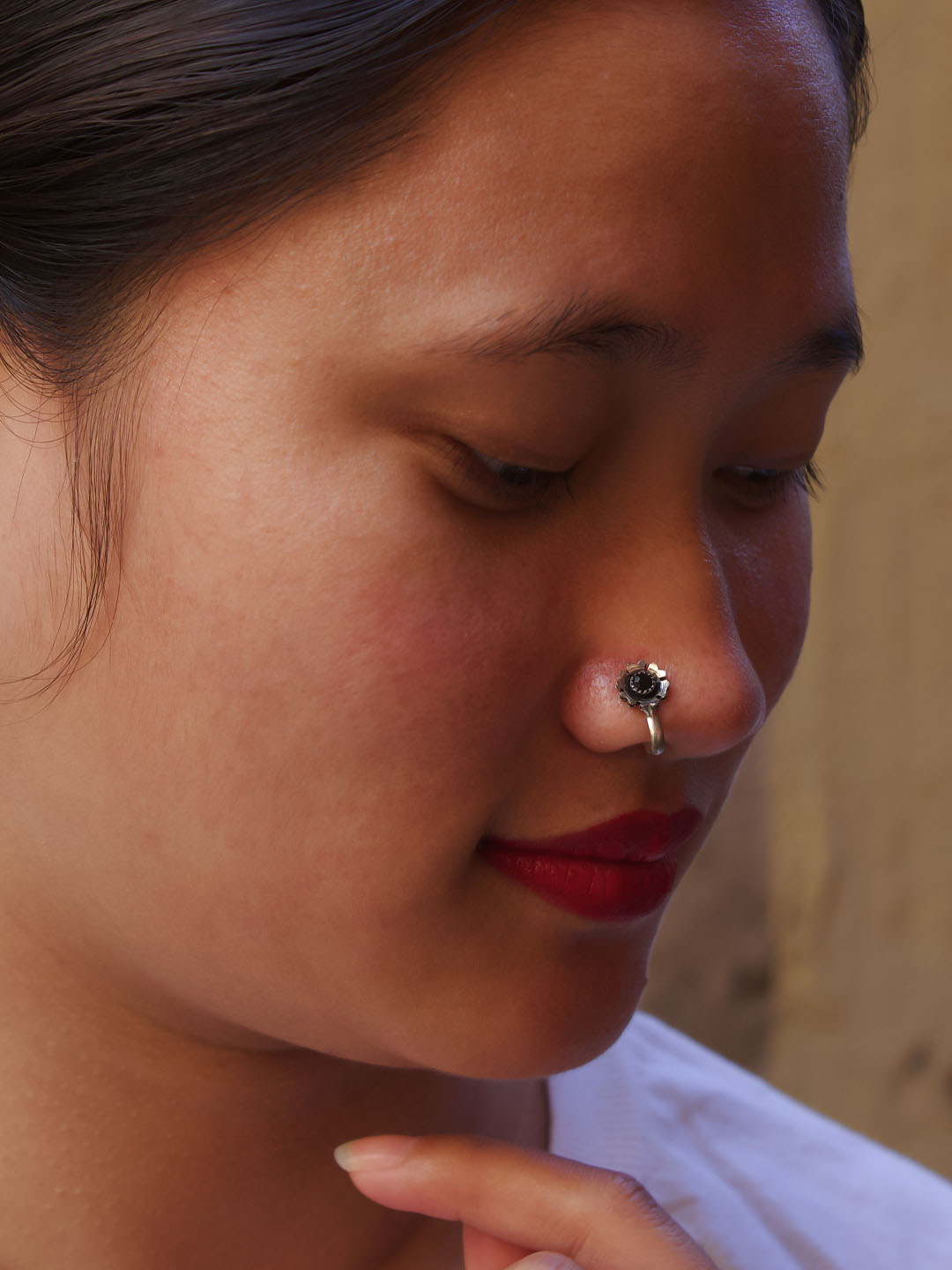 Anuradha Art Silver Oxide Finish Classy Combo Set Press On Nose Ring/ Pin  For Women/Girls - EASYCART