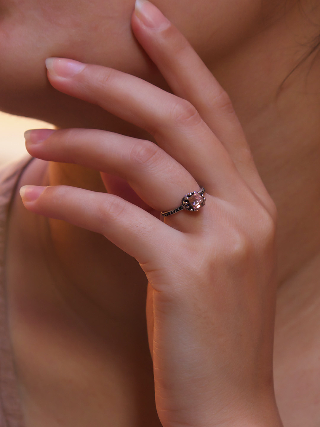 Kiki Brown Enamel Ring with White Topaz | Extraordinary Jewels | V by Laura  Vann – V By Laura Vann