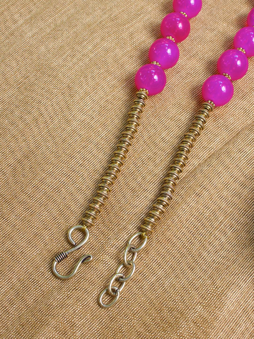 Designer Pink Mani Beads Necklace | Pearl Necklace | Johori