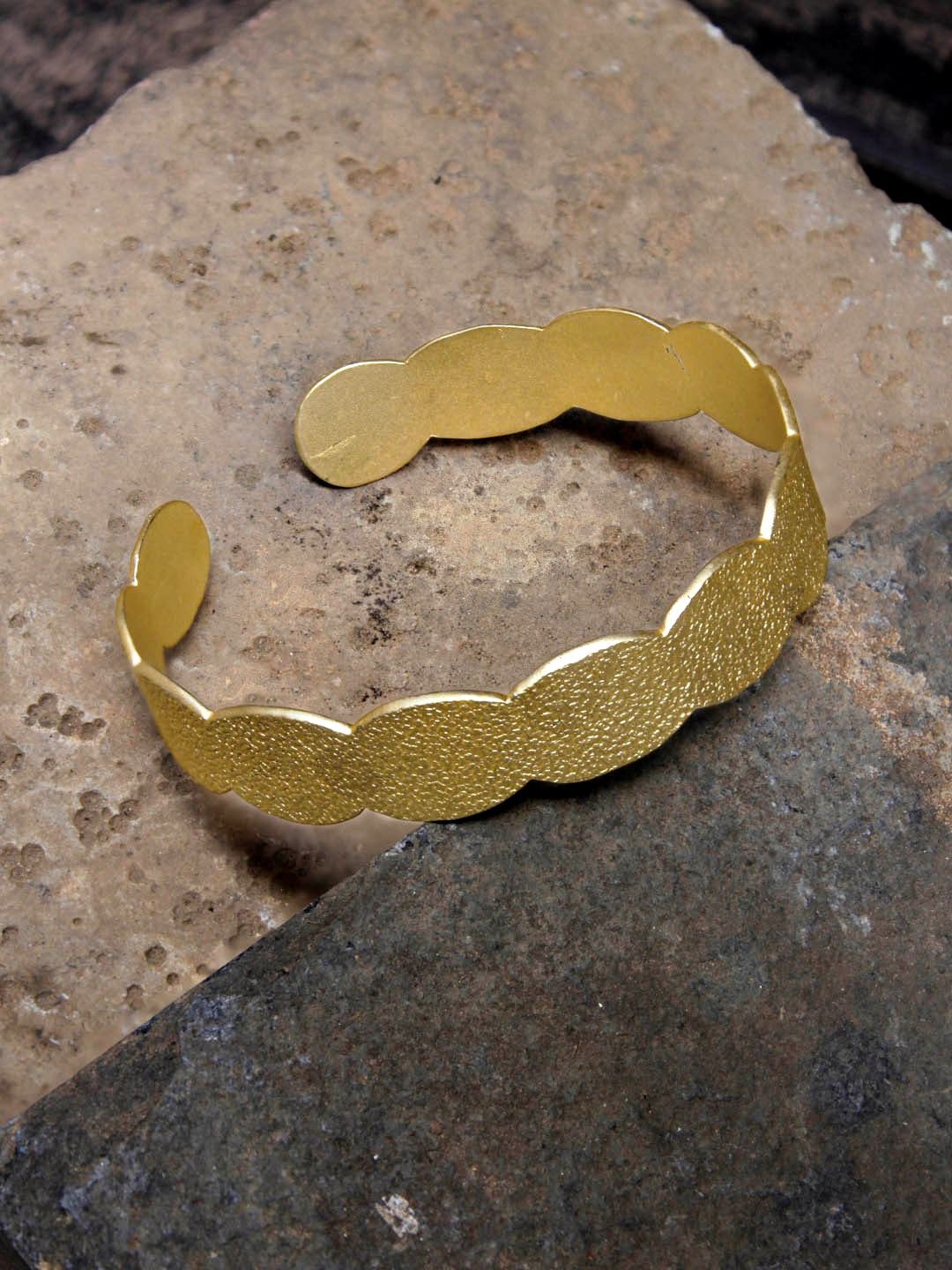 Wide Hammered Cuff Bracelet in 14k Yellow Gold  Wedding Bands  Co