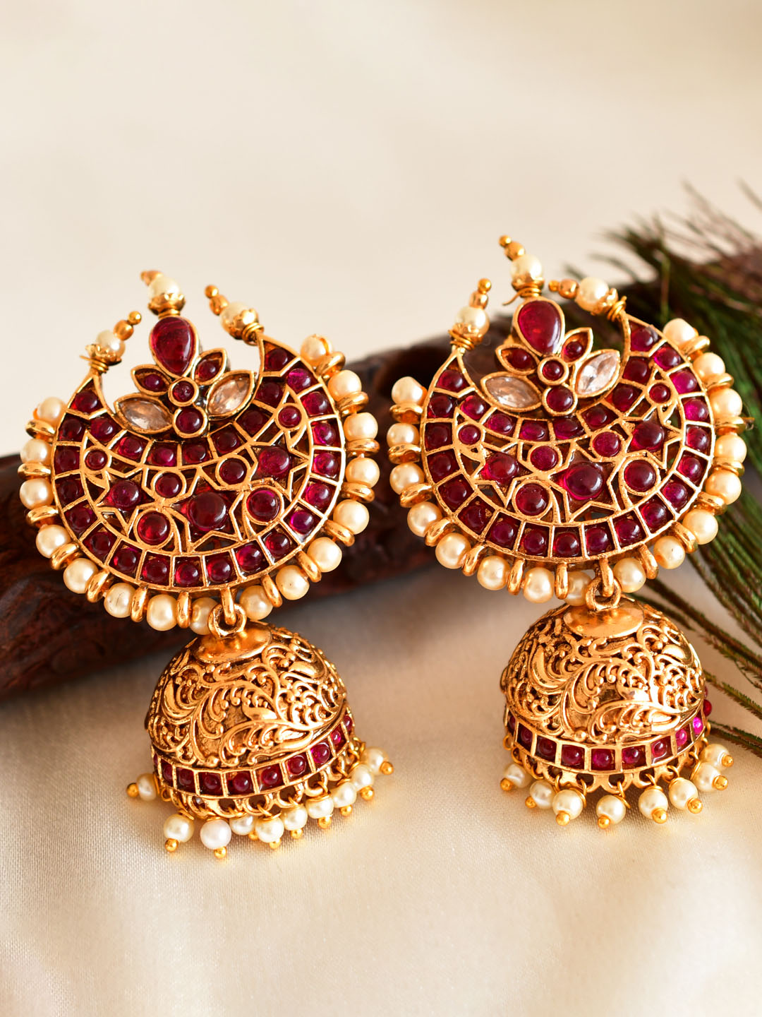 Kemp on sale stone jhumkas