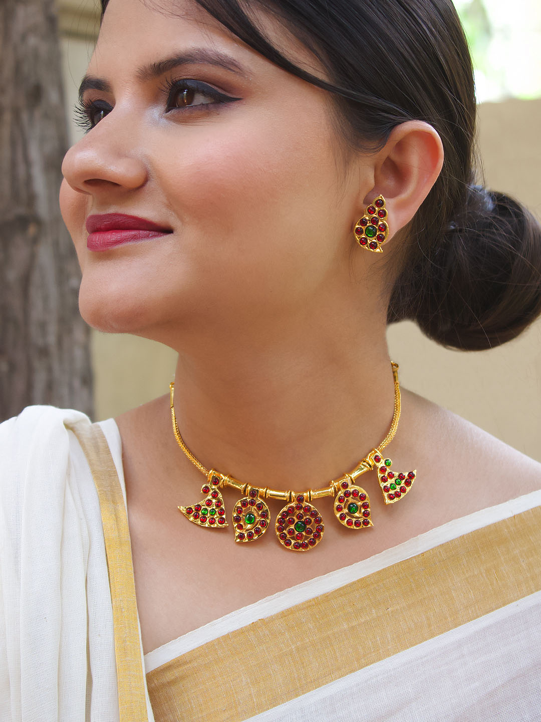 Circle Design Choker | Choker Collection - South India Jewels