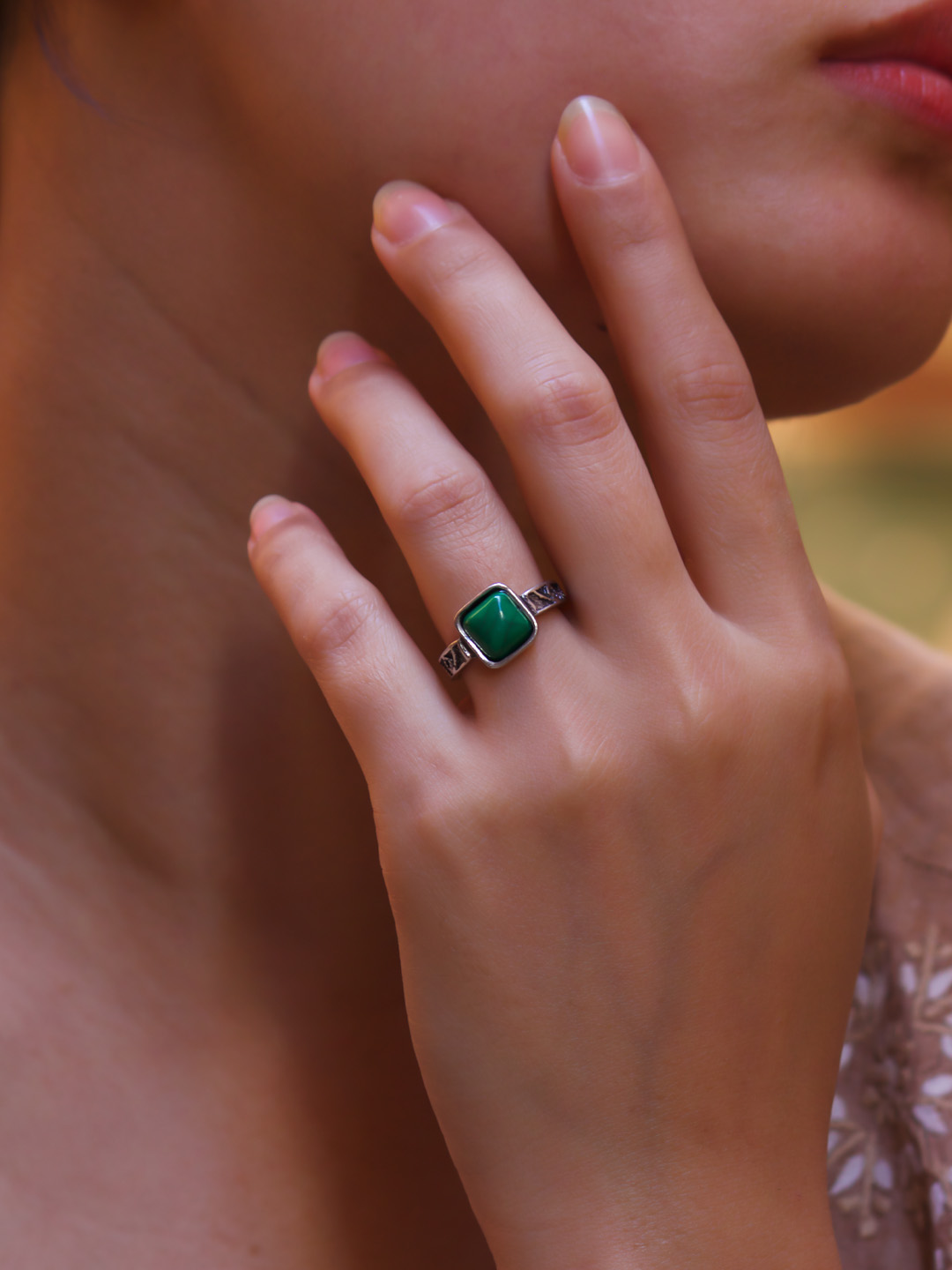 Natural Emerald Panchdhatu Ring, Panna Ring - Shraddha Shree Gems